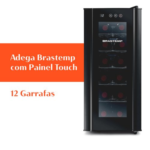 Adega Brastemp 12 Garrafas com painel touch - BZC12BE • BIVOLT